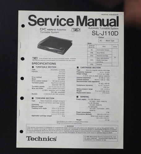 Original technics j110d - technics, sl-j110d