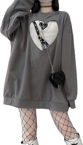 Gothic heart hollow tops - heart,