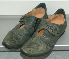 Think Damen Slipper, Halbschuhe Chilli, grün, Gr. 39, guter Zustand