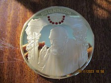 GIGANT MEDAILLE Padre Pio Con 70 MM GROß & 110 GRAMM SCHWER - MEDAILLE