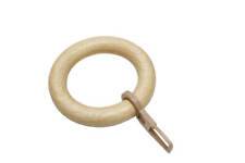 Gardinia Lugano 10x Holz-Gardinenringe Haken Ø 28mm Gardinenstange Ringe Gardine