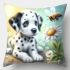  Kissenbezug Kissenhülle Dekokissen Kinder Märchen Dalmatiner Welpe 45x45cm 