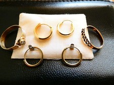 Konvolut 1 Ringe Gold 585, 1 Ring 333 + Ohrringe , 3,62 g.  Goldwert 175,00 €