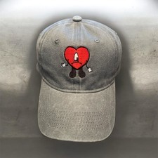 Bad Bunny Hat Heart Logo Un