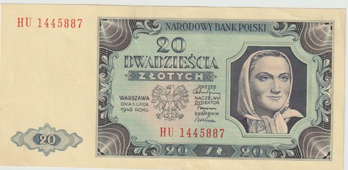 Serienbanknote polen 1948 - serienbanknote,