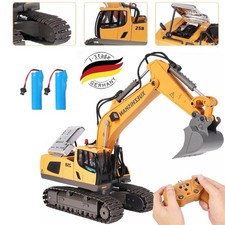 RC Bagger Ferngesteuerter Bagger Spielzeug mit Metall Schaufel Lichtern & Sound