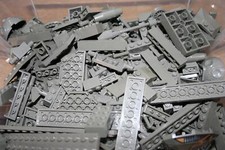 Lego ® 100 alt dunkelgraue Steine - dark gray - Fliesen, Basic, Platten  grau