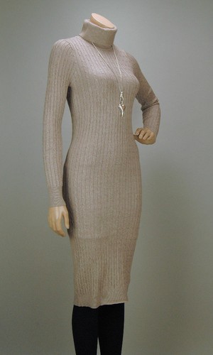 Strickkleid zopfmuster - strickkleid,