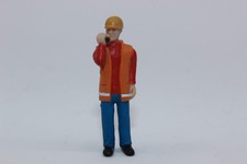 Bauarbeiter Mann mit Funkgerät  Figur Arbeiter 1:50 NEU