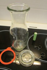 Glasdose Flasche Garaffe luftdicht 0,5 l Vorratsglas Einlegeglas Weck 19 cm 7 cm