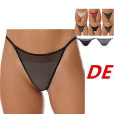 Damen-Transparent String Tanga Mini T-Back Bikinislip Unterwäsche Slip Dessous