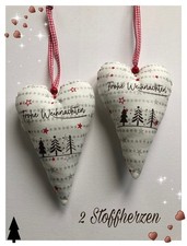 2   große Stoffherzen  ★Xmas★Tilda★Weihnachten★Skandinavisch Design★zauberfaden1