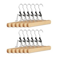 Hosenspanner holz Hosenklemmbügel Kleiderbügel Set Klemmbügel für Hosen lackiert