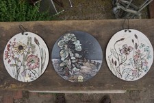 3 x Keramik Wandteller Ruscha