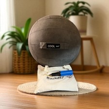 Backerz Sitzball 75 cm Gymnastikball - Fitness-Ball, Ballstuhl - Dunkelblau