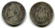 2 Francs Frankreich 1869 BB