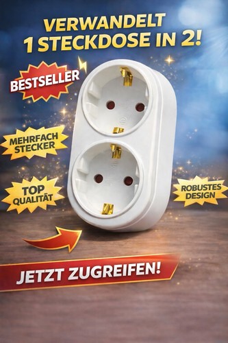 Fach mehrfachstecker - 2-fach,