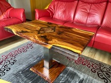 Design Echtholz Couchtisch, 49x83 cm, 55 cm hoch  handarbeit