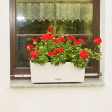 Blumenkastenhalter Typ Lechuza auf der Fensterbank