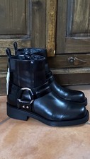 Zara Echtleder Leder Biker Boots mit Schnalle Gr. 37 - Neu