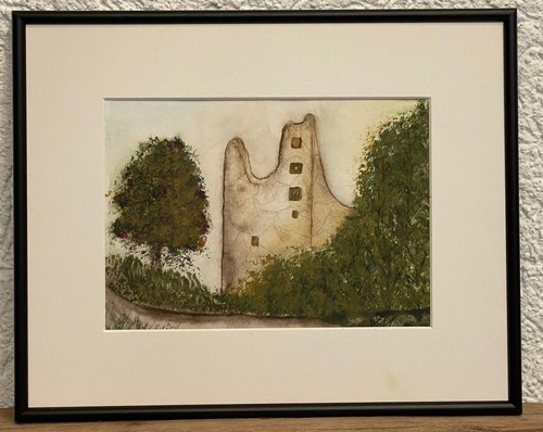 Burgruine mit baum - burgruine,