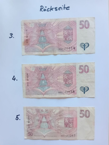 Alte tschechische banknoten - alte,