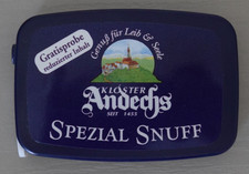 Schnupftabak Kloster Andechs Spezial Snuff 3g Werbung