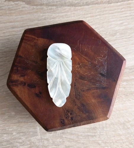 Perlmutt clip vintage holz - perlmutt, vintage,holz