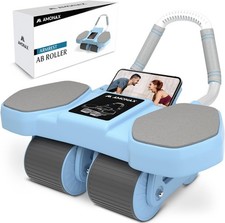 Bauchmuskeltrainer Gym Bauchrollertrainer Vier Rad Ab Wheel Mit Ellbogenstütze C