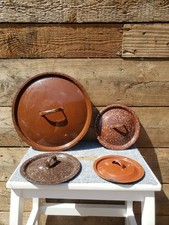 4x alte Emaille Kochtopf