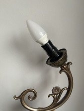 vintage Wandlampe aus Metall Wandleuchte goldfarben ohne Lampenschirm