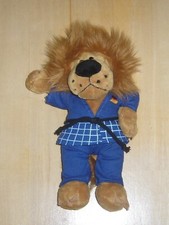 Judo Maskottchen Löwe in Judogi Kampfsport Kuscheltier Plüsch Sammler selten rar