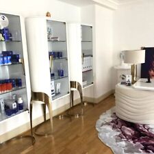 exklusive Designer Vitrine in Hochglanz Weiß