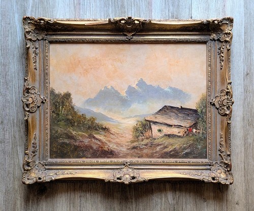 ölgemälde alpenlandschaft - Ölgemälde,
