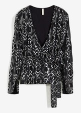 Wickelshirt mit Pailletten Gr