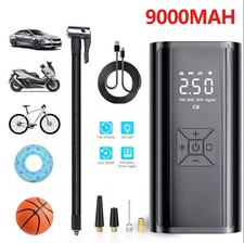 LCD Elektrische Akku Luftpumpe Auto Fahrrad Reifen Druckluft Kompressor 150PSI!