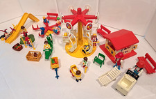 Playmobil Spielplatz mit Rutsche, Wippe, Karussel, Kinder, Fahrräder -gebraucht-