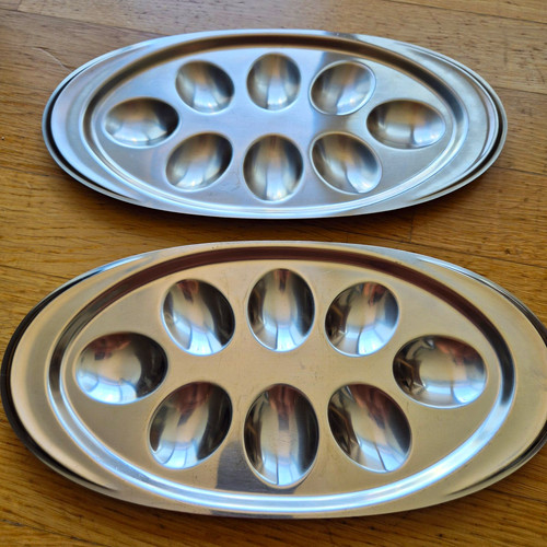 2er set eierplatte wmf - set, metall
