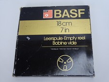 BASF METAL REEL METALLSPULE 18cm GOLD BOXED RARE AS NEW DAS ORIGINAL