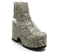 211 Stiefelette Plateau Tower Gothic London Leder Rockabilly Heels Buffalo 40