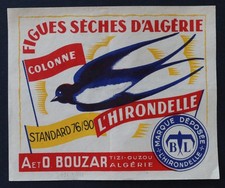 Altes Etikett Trockenfiguren