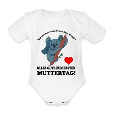 Alles Liebe Zum ersten Muttertag Geschenk Mama Koala Baby Bio-Kurzarm-Body