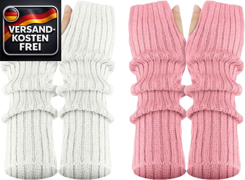 Damen armstulpen strick warm - damen,