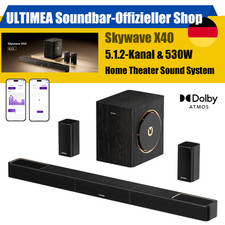 5.1.2 Dolby Atmos Soundbar mit Subwoofer & Surround, Kabellos 530W | Skywave X40