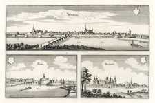 Nienburg Hoya Paderborn Original Kupferstich Merian 1647