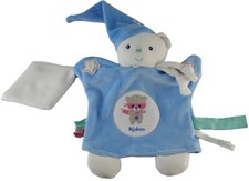 Kaloo Handpuppe Schmusetuch Bär hellblau Kuscheltuch Zipfelmütze Bärchen