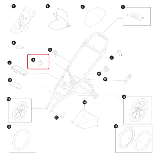 Thule clip attachment - clip,