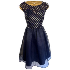 Lindy Bop marineblau gepunktet