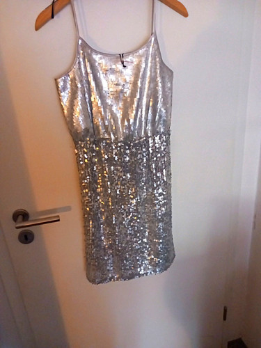Damen trägerkleid pailletten - damen,