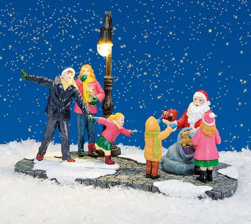 Winterszene mit nikolaus - winterszene,